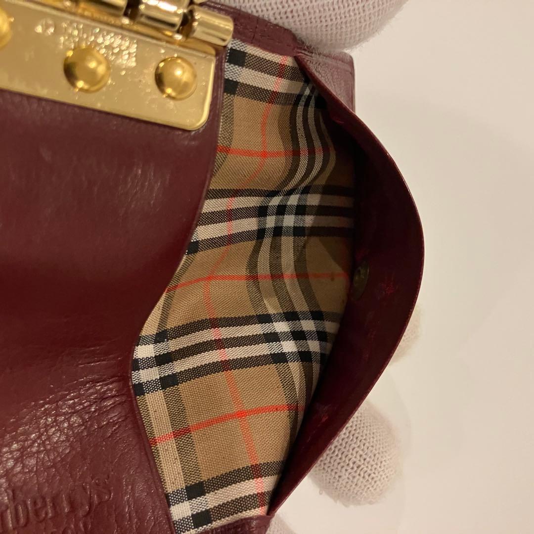 【未使用】Burberry バーバリー　バーガンディ　財布　キーケース　セット