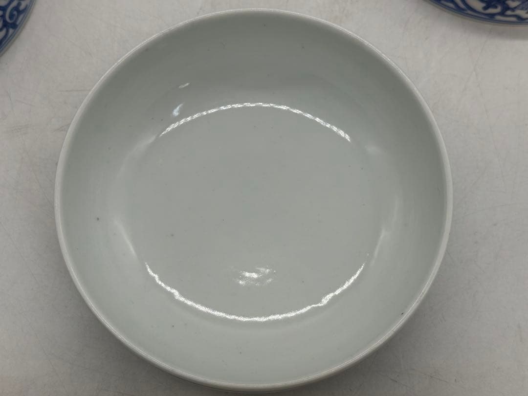 大聖寺伊万里　染付　萬珠堂製　花卉紋鉢6点　送料込み251226