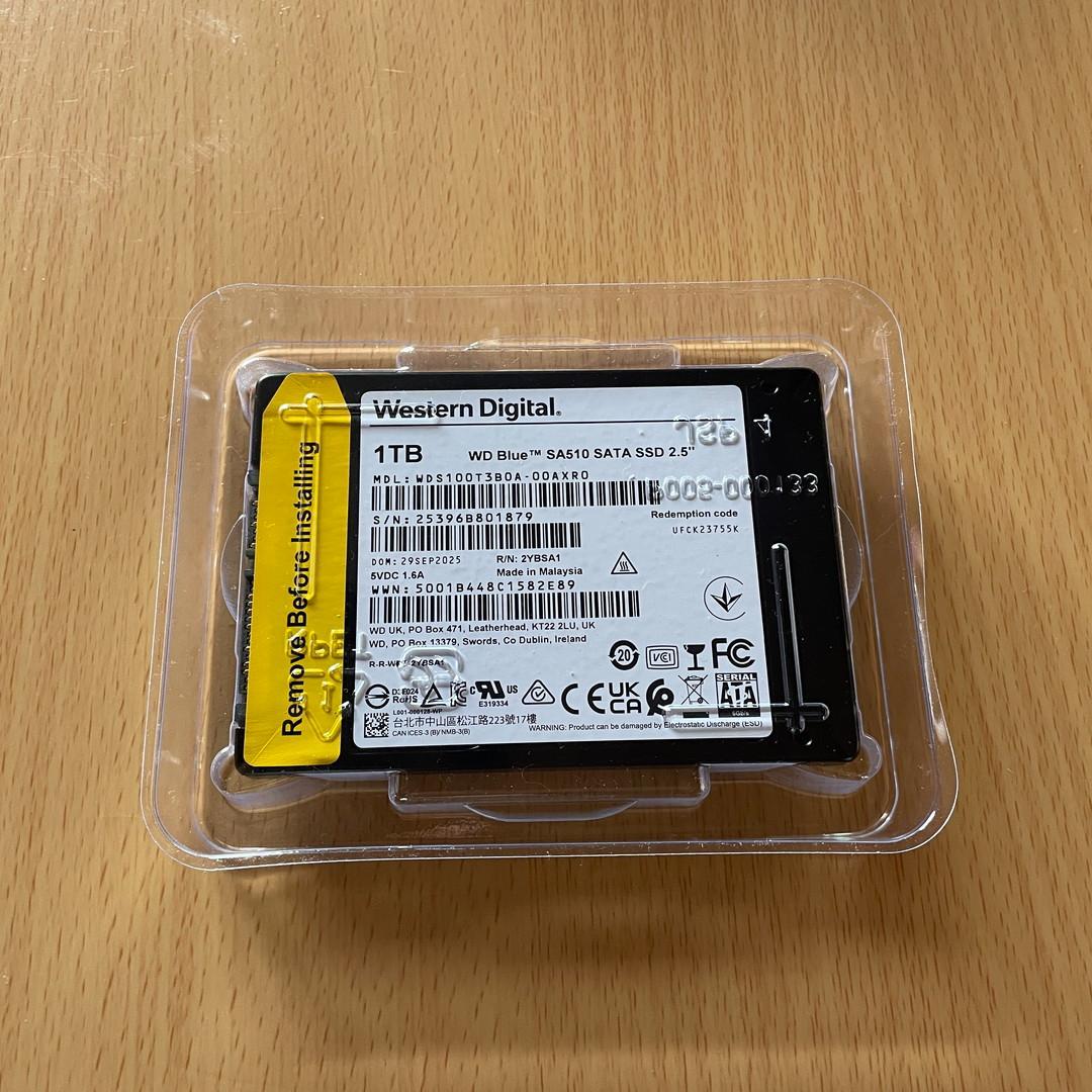 WD Blue SSD 1TB SA510 SATA 2.5インチ 「最新世代」