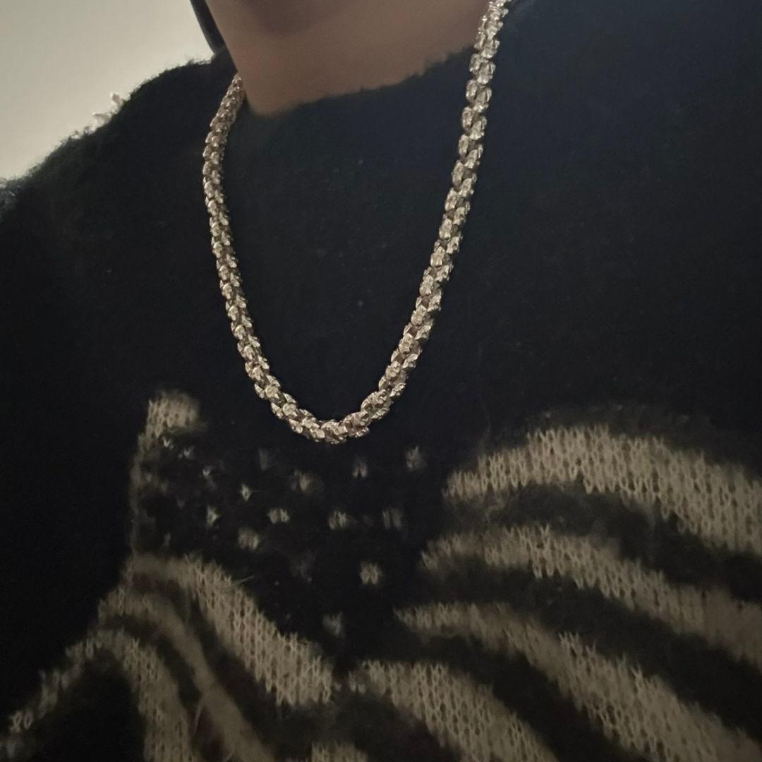 G*2様 【早い者勝ち】VINTAGE メンズレトロS925金のネックレス シル
