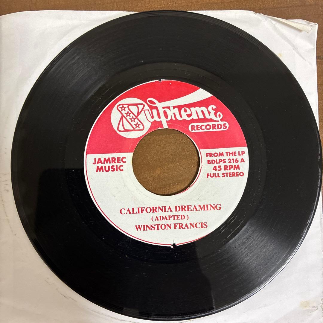 洋楽 Winston Francis California Dreaming 7\"UK