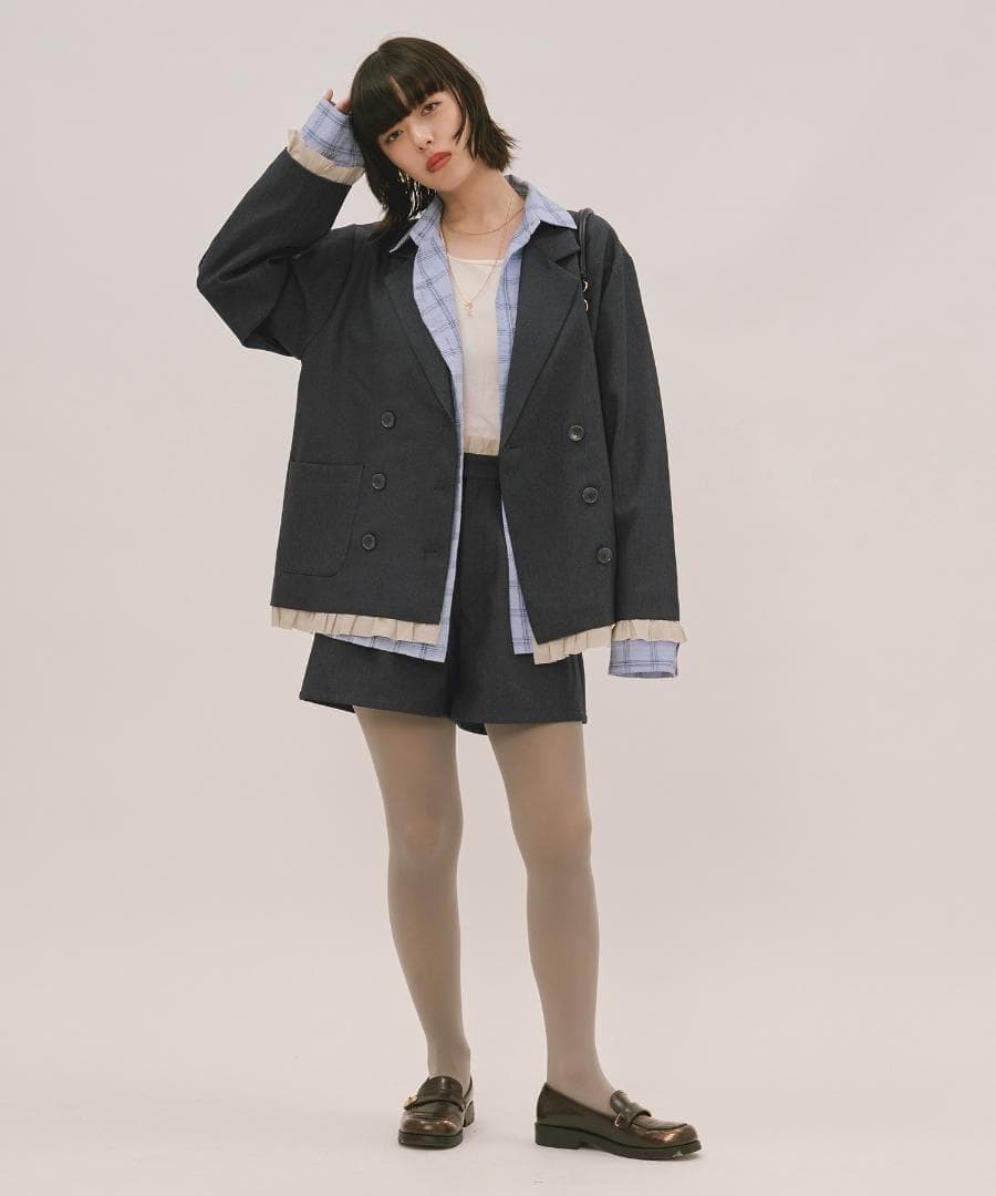 新品 loin nuit frill layered design jacket