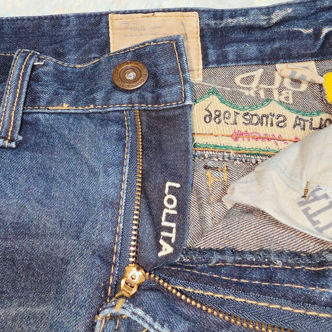 LOLITAJEANS×BEAST ロリータジーンズ 刺繍 鬼髭 ワイドデニム