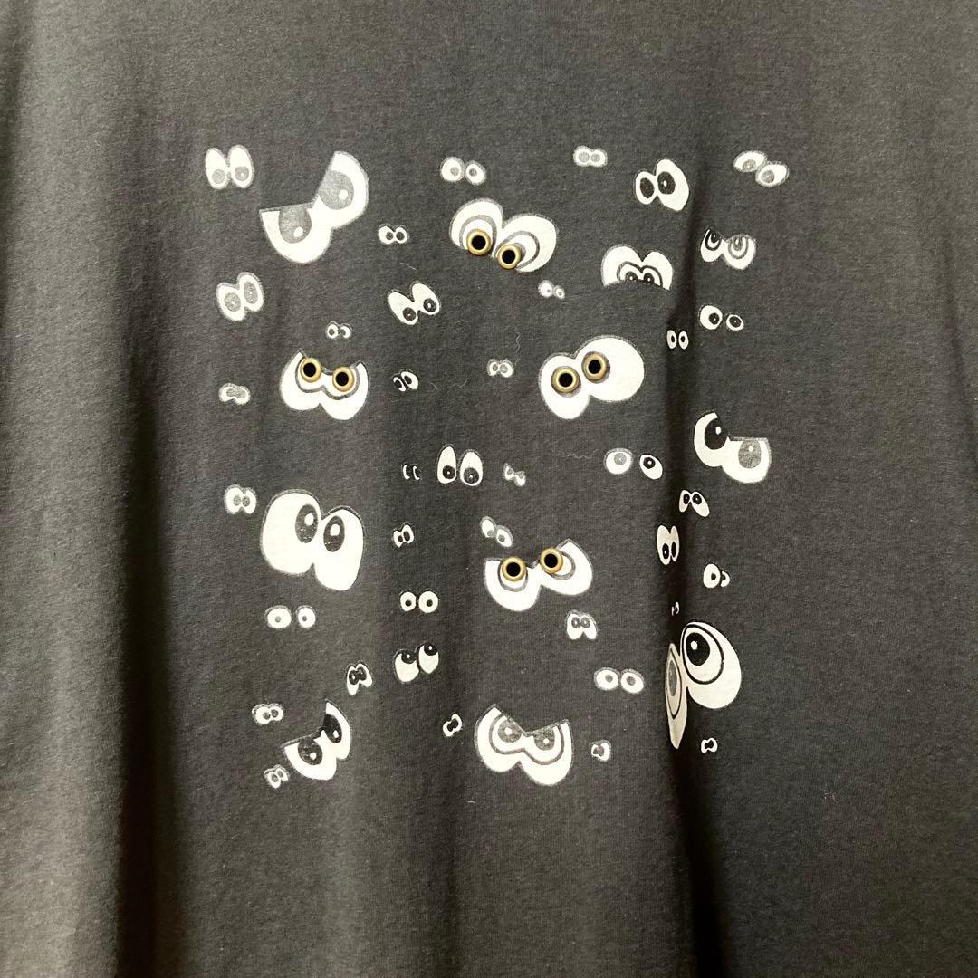 90sUSA製 FRUIT OF THE LOOM シングルステッチ 目玉アート