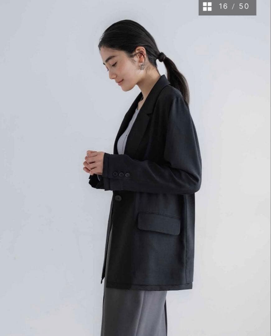 【美品】crewre クルーレ レイヤードシアージャケット ブラック サイズ3