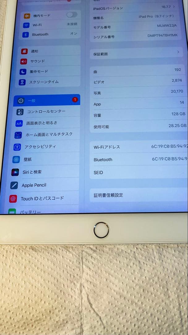 Apple iPad Pro 第1世代128GB Wi-Fi