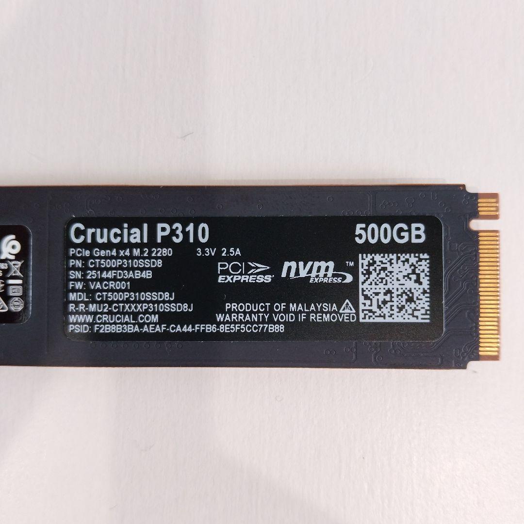 内蔵型SSD Crucial P310 500GB M.2 NVMe Gen4 SSD