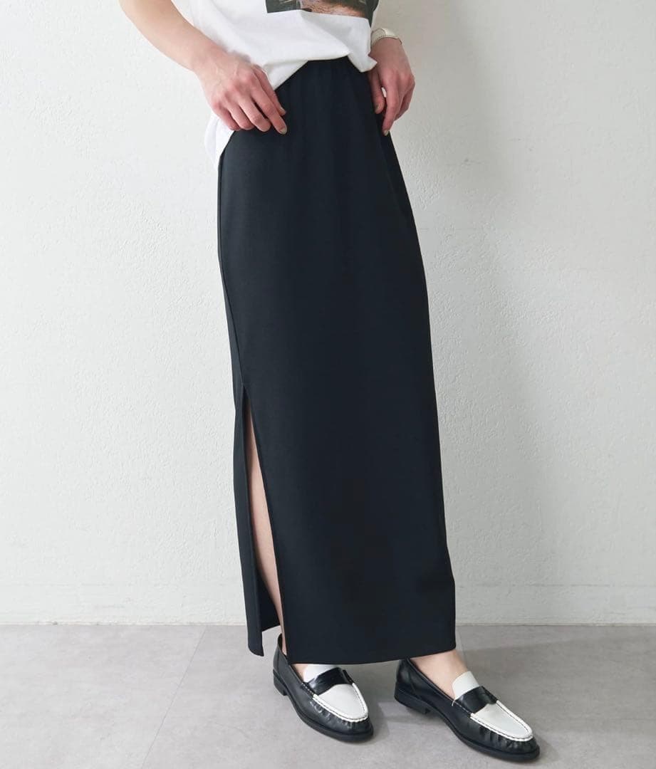 美品　ウィムガゼット　カットジョーゼットスリットスカート 　ロング　38