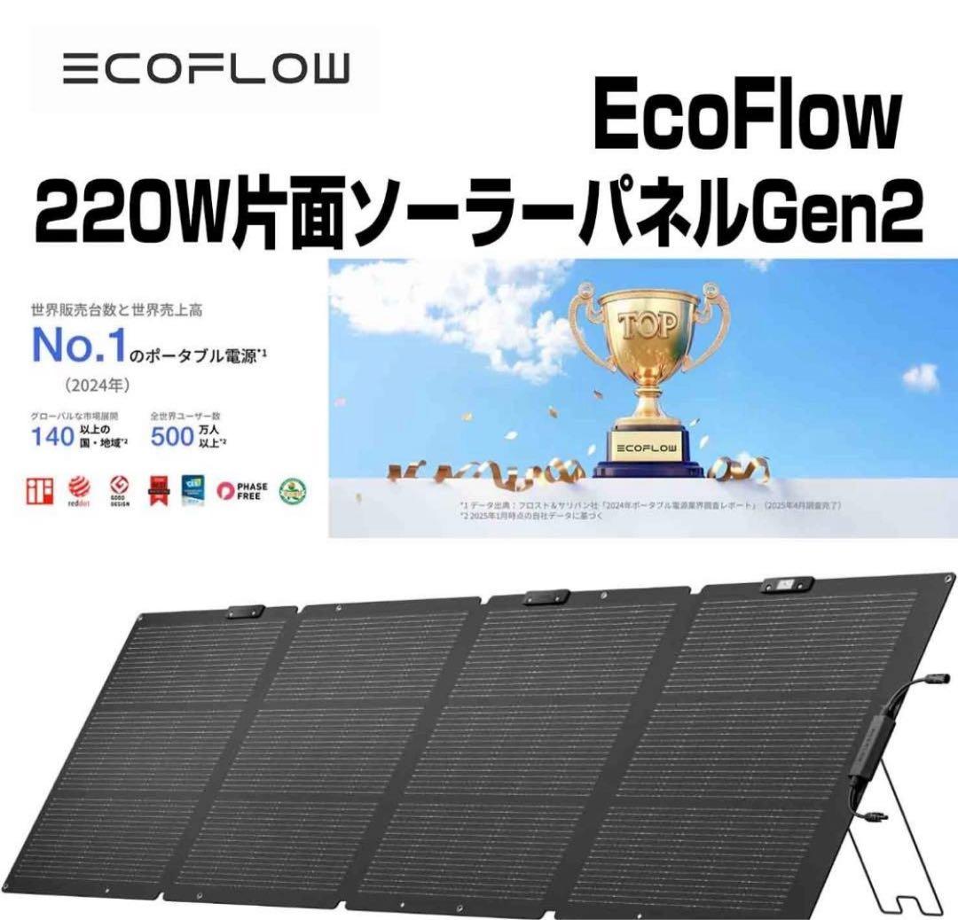 よ*ね様 EcoFlow 220W片面ソーラーパネルGen2 太陽光発電 25%