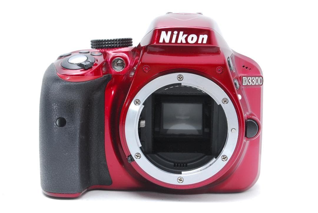 【新品級　ショット数１０６５枚】Nikon D3300　スマホ転送　レッド