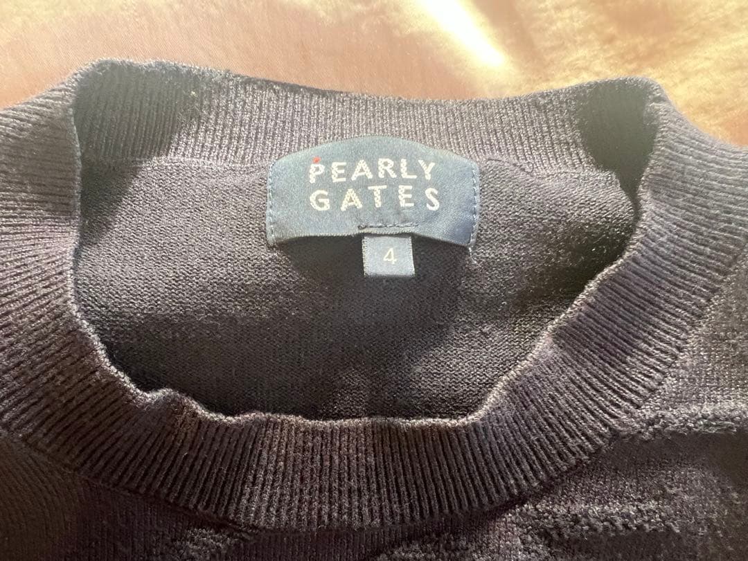 Ape　PEARLY GATES ネイビー ロゴセーター サイズ4