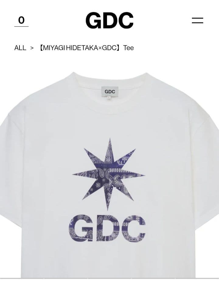 即完 GDC×MIYAGI HIDETAKA Tee ホワイト