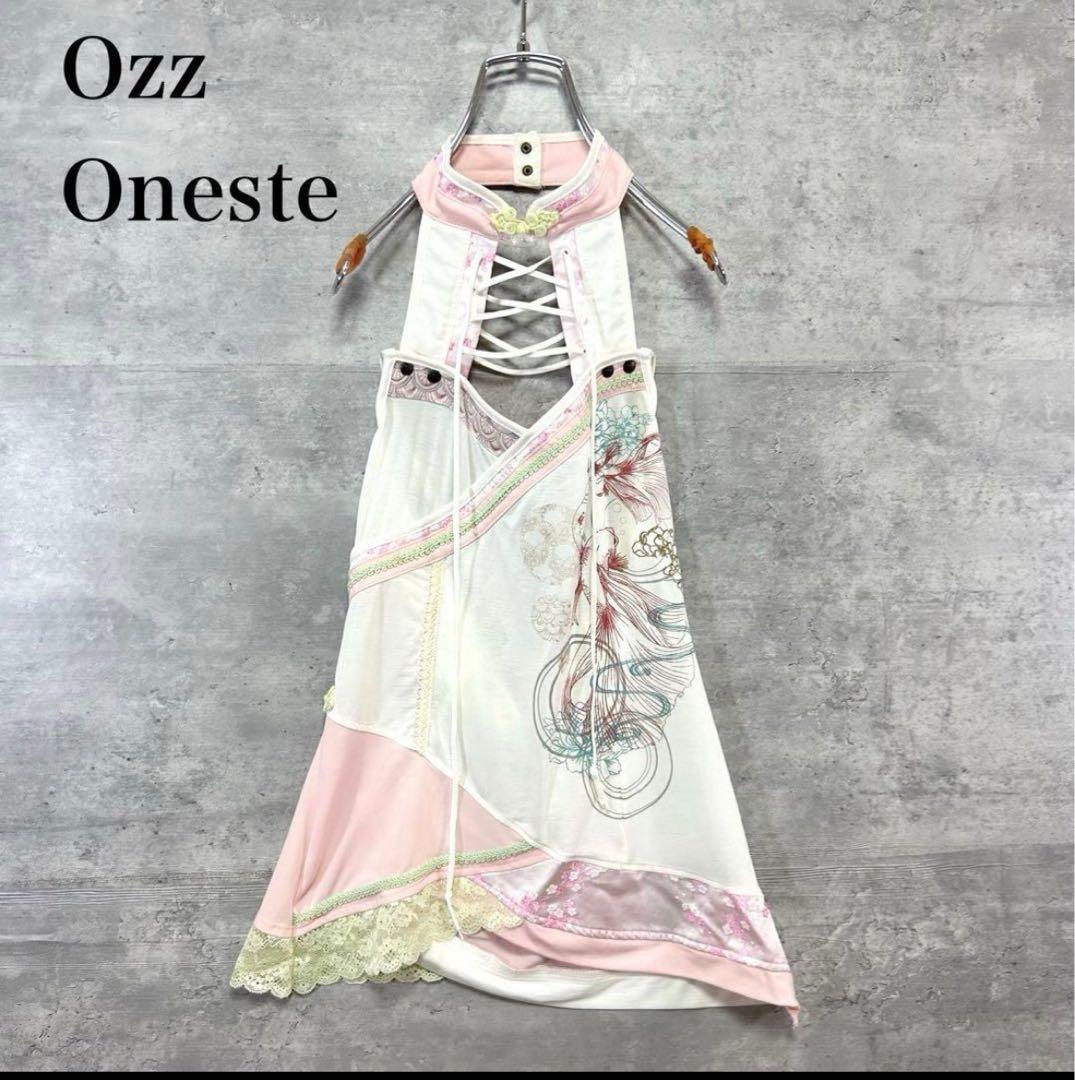 2点セット　OZZ ONESTE 流水羽衣天女ワンピース フリル 和柄 刺繍