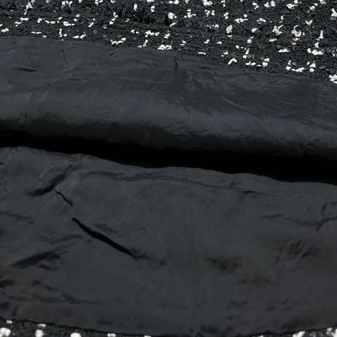 美品Rene 36(M)ノースリーブひざ丈ワンピース　ルネ　ツイードTISSUE