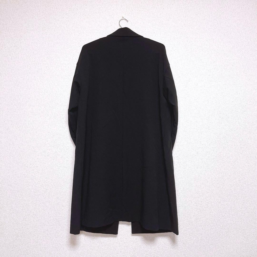 美品 ap studio ダブルクロス オーバー チェスター コート ロング 黒