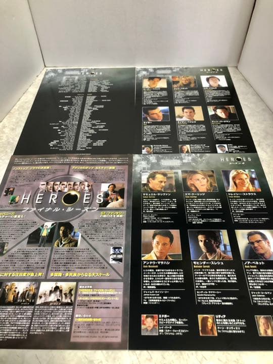 海外ドラマ　HEROES メディア向け　プレスシート　スーパードラマＴＶ➕α