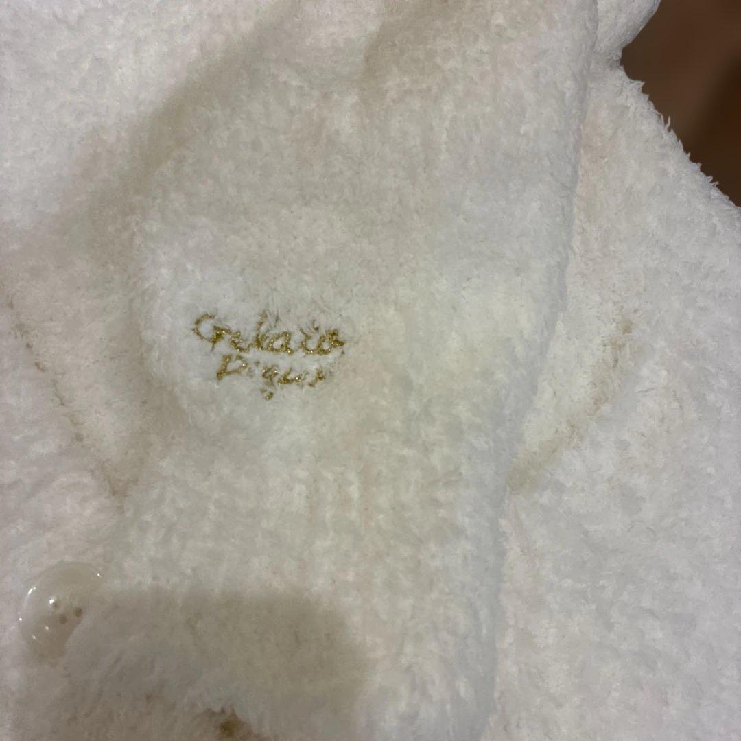 新品未使用gelato pique 白 もこもこVネックカーディガン F