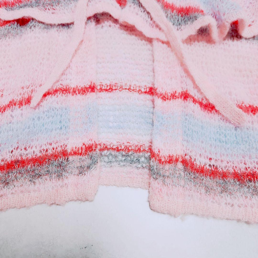poppy あさぎーにょさん LOW GAUGE BORDER KNIT ピンク
