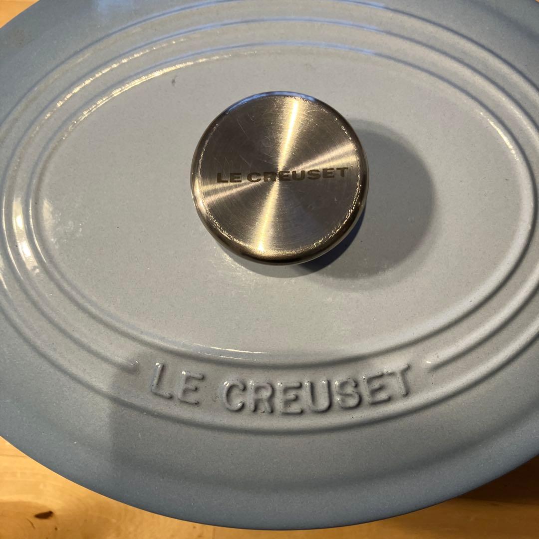 m*N様 LE CREUSET ライトブルー オーバル鍋