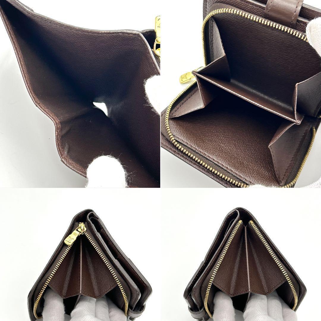 【極美品】Louis Vuitton ダミエ コンパクトジップ 二つ折り財布