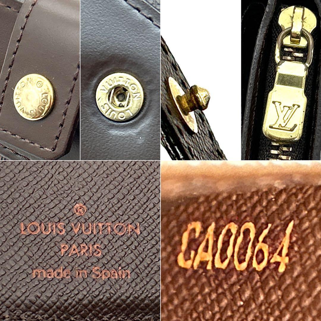 【極美品】Louis Vuitton ダミエ コンパクトジップ 二つ折り財布