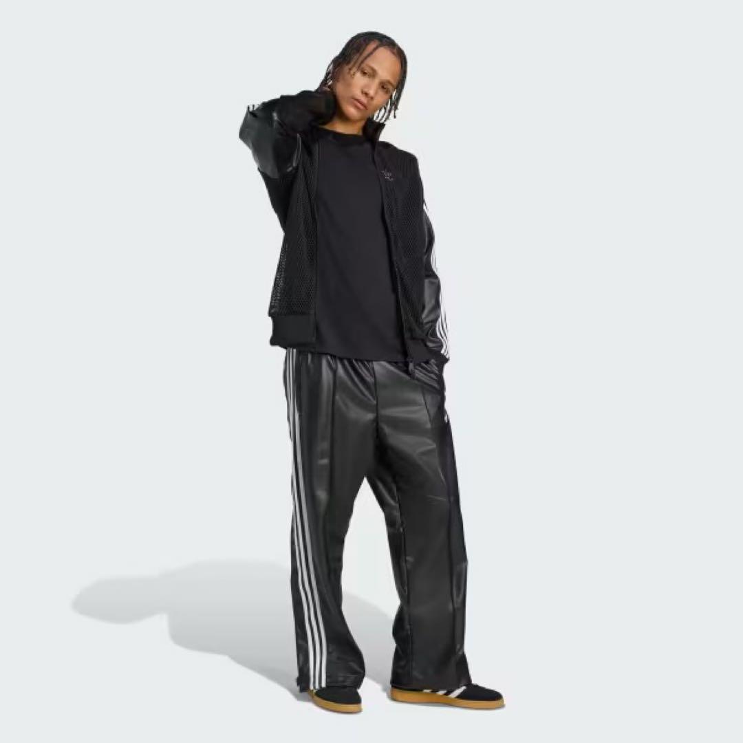 【新品】adidas アディダス×ジェレミースコット フェイクレザーワイドパンツ