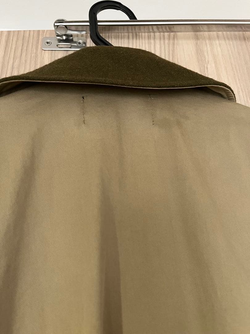 mizuiro ind ダブルブレストロングコート
