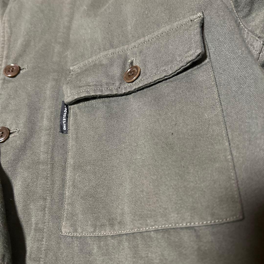 ネストローブ　UpcycleLino/BASICチノフィールドジャケット　カーキ