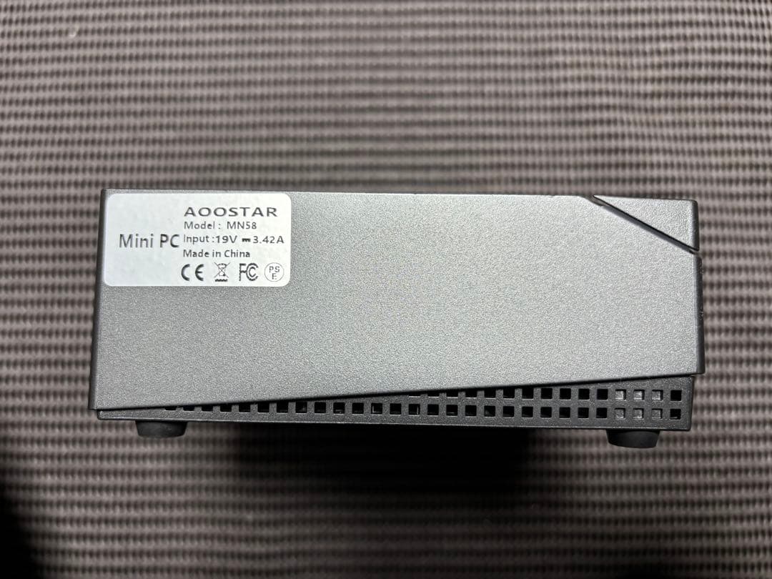 AOOSTAR MN58 Ryzen7 SSD512GB 16GBミニPC