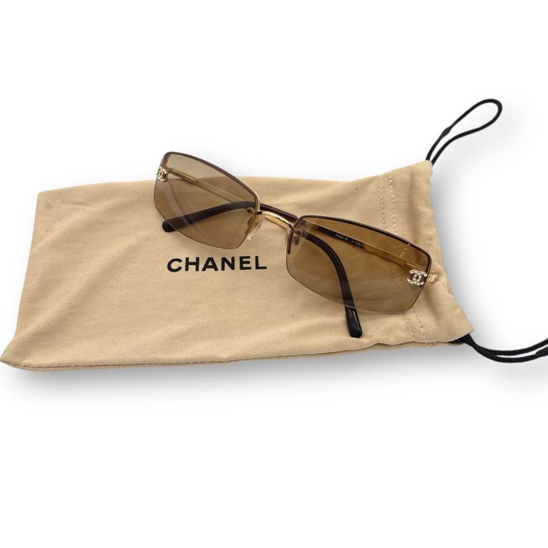 小物 CHANEL vintage sunglasses rim less