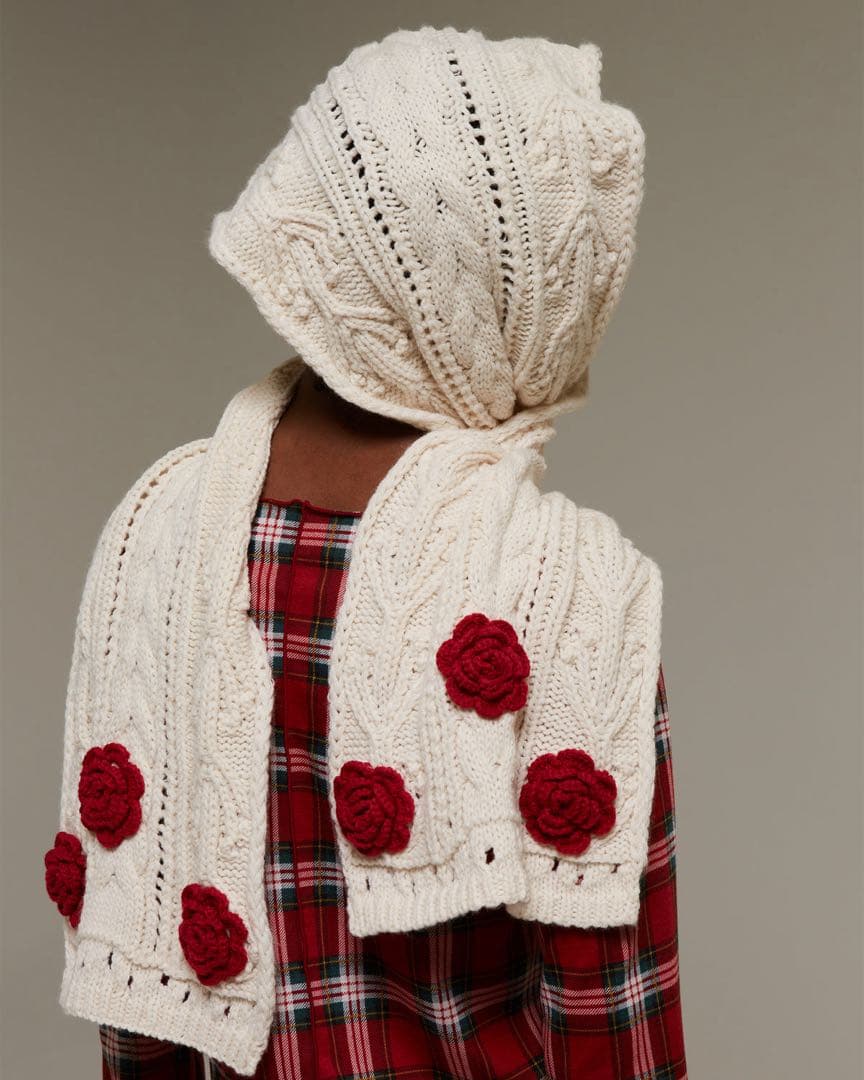 POPPY FLOWER GARDEN MUFFLERフラワーガーデンマフラー