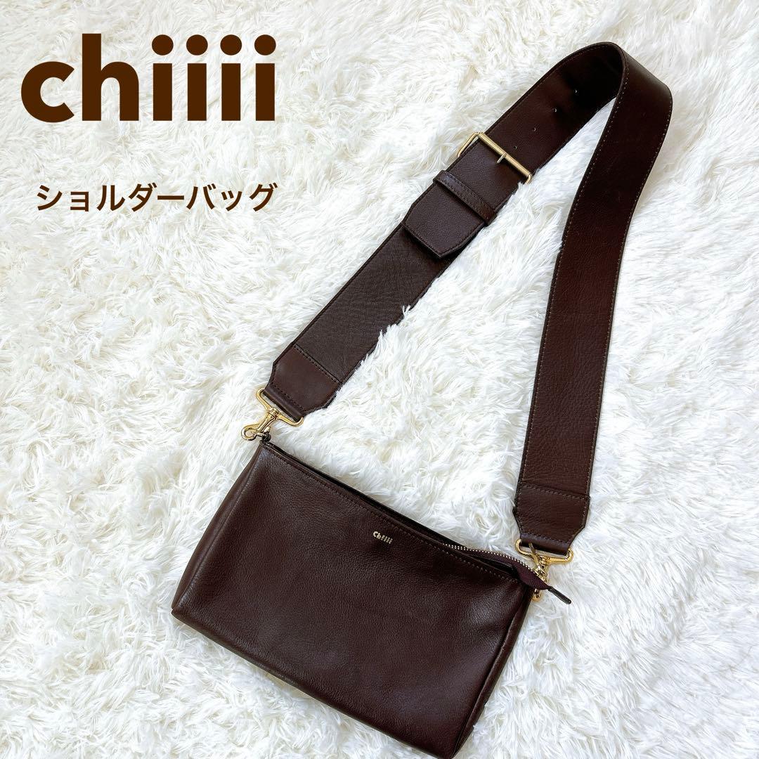 chiiii bag レザー ショルダーバッグ 太め