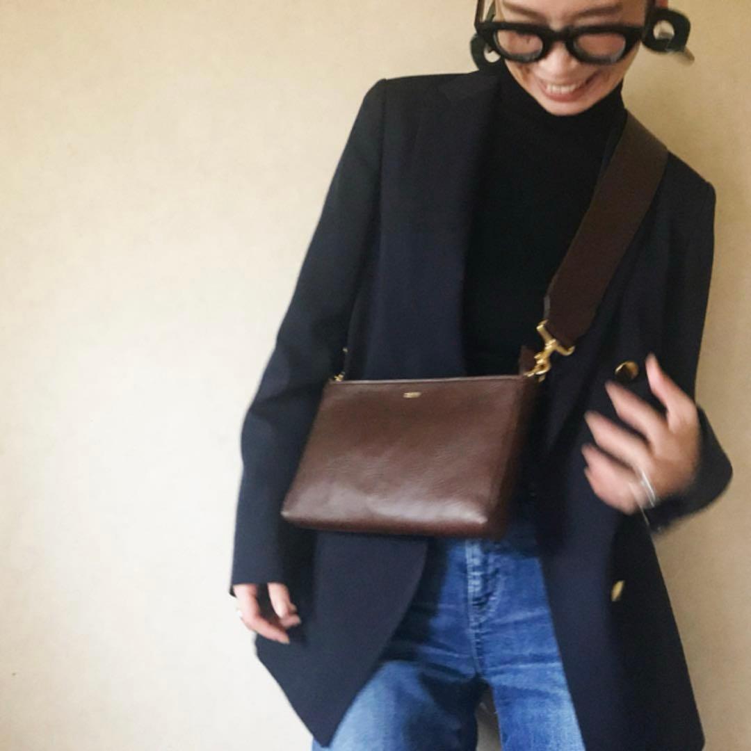 chiiii bag レザー ショルダーバッグ 太め