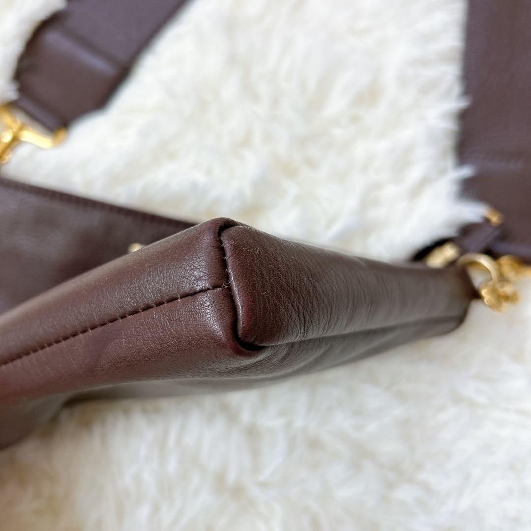 chiiii bag レザー ショルダーバッグ 太め