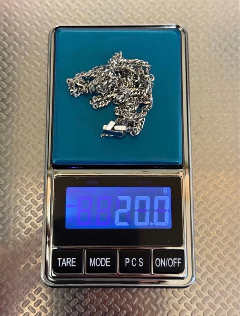 プラチナ喜平ネックレス 20g 6面ダブル 50cm Pt850 造幣局検定刻印