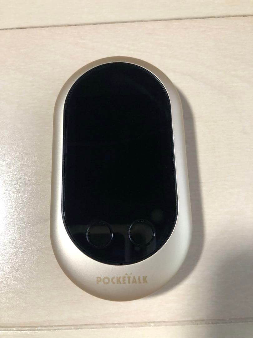 【美品】ポケトークW 翻訳機　WiFiモデル ゴールド POCKETALK