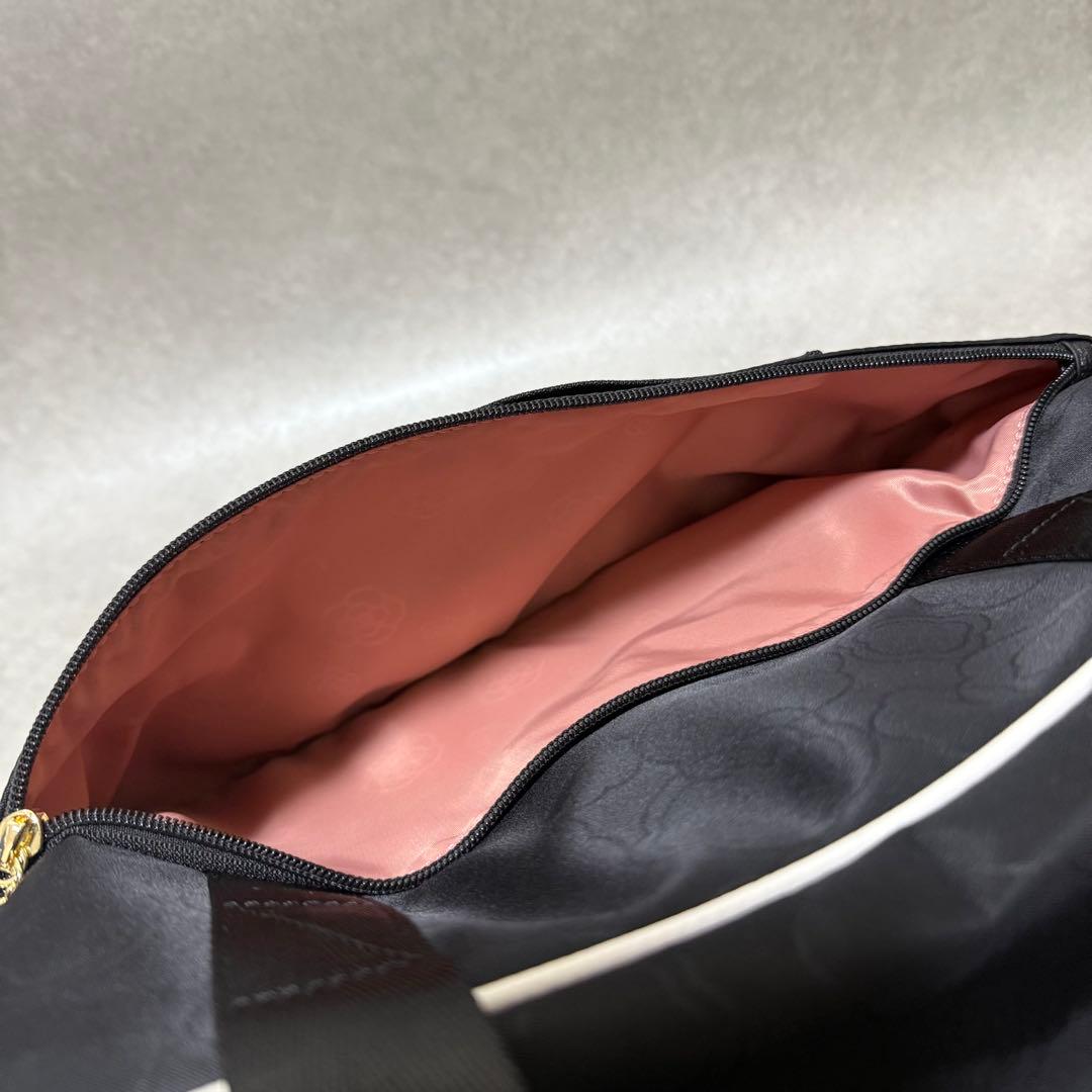 【クレイサス】美品2wayボストンバッグ　フレイム　カメリア　ナイロン　ポーチ付