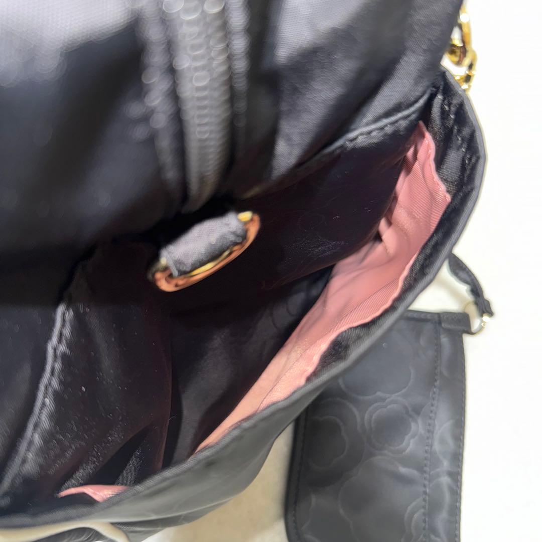 【クレイサス】美品2wayボストンバッグ　フレイム　カメリア　ナイロン　ポーチ付