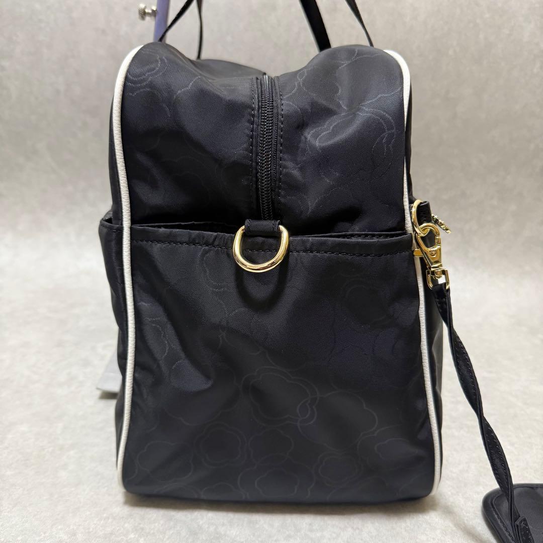 【クレイサス】美品2wayボストンバッグ　フレイム　カメリア　ナイロン　ポーチ付