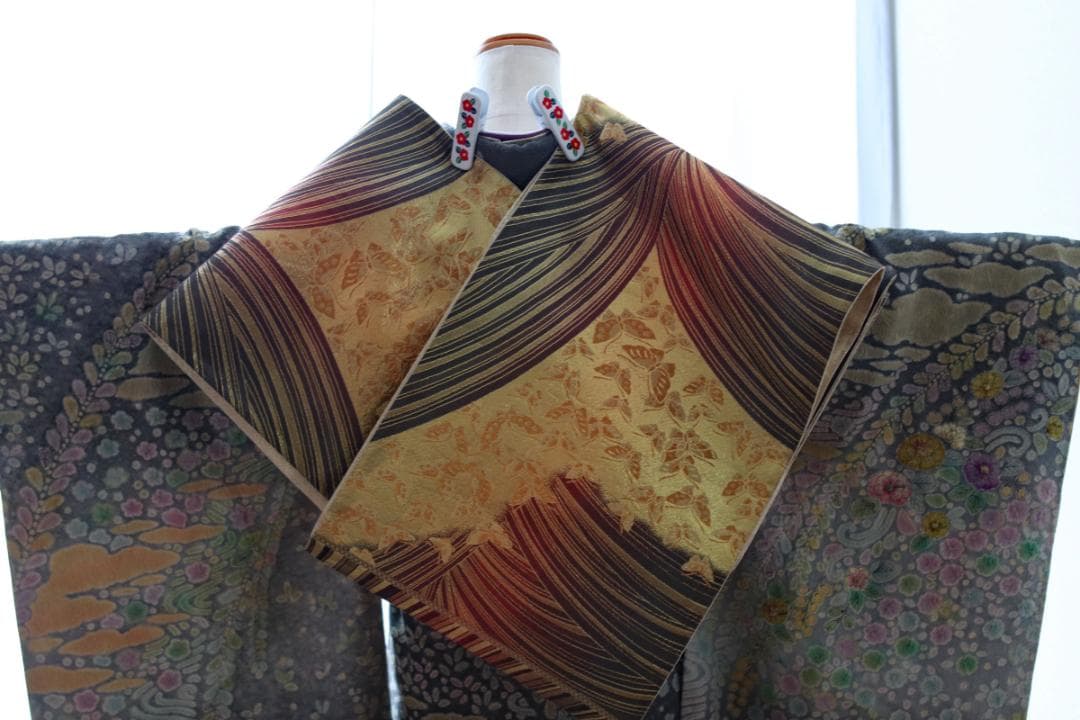 振袖フルセット 成人式 振袖セット 逸品 豪華辻が花 グリーン 古典柄