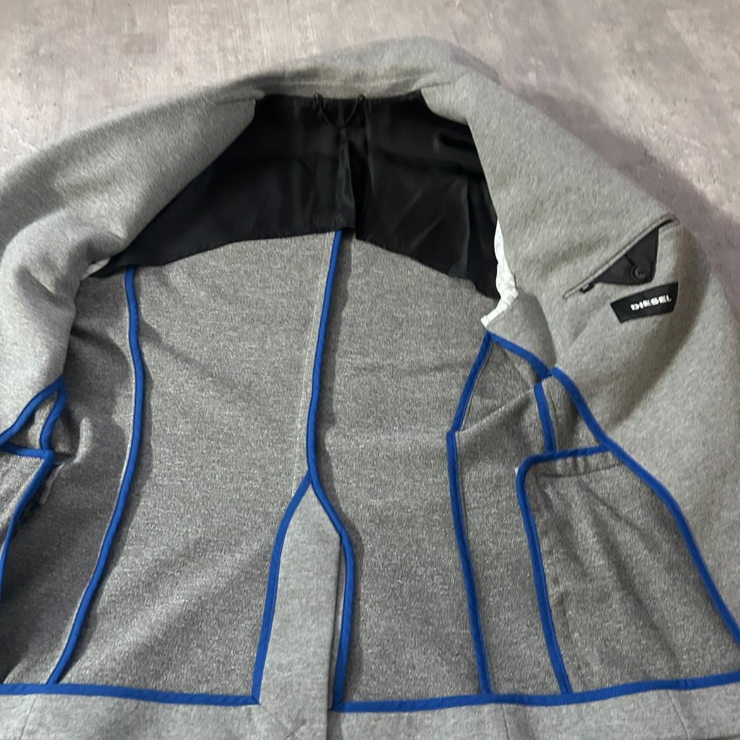 C746 良品 DIESEL スウェットジャケット シングル ストレッチ 灰色