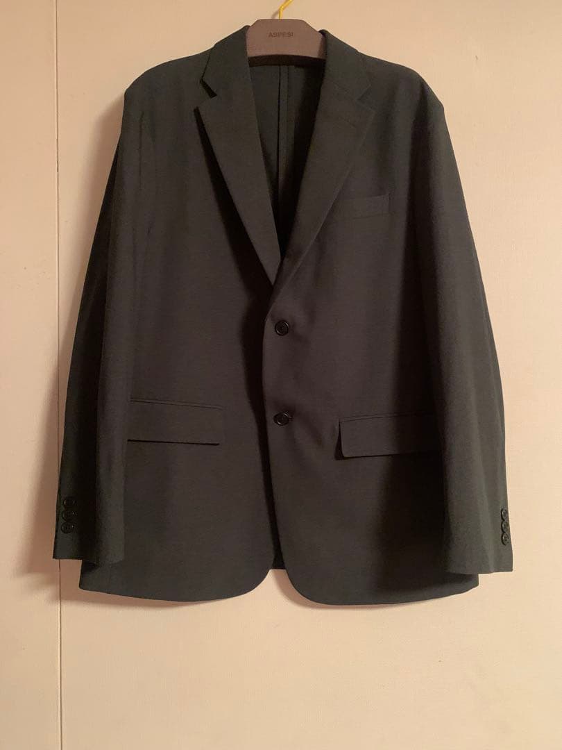 UNIQLO ダークグレー スーツ XL ➕シャツ