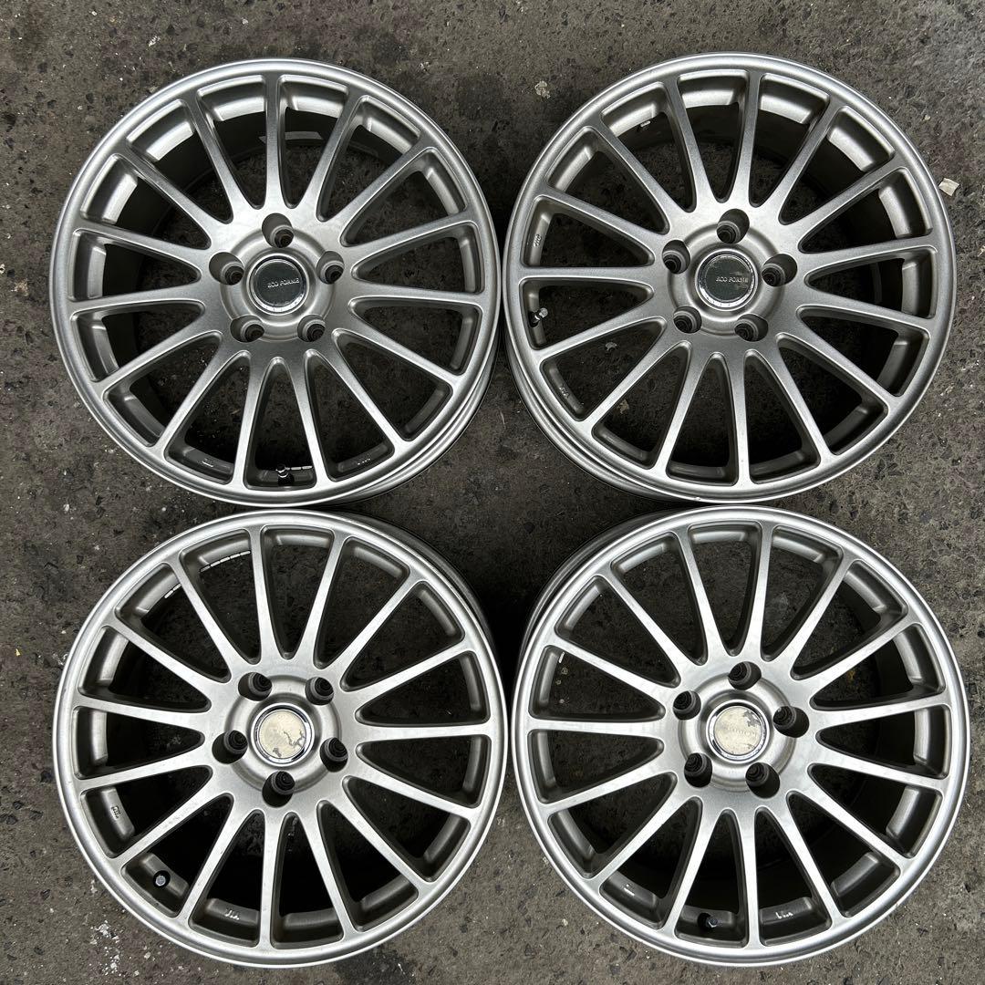 枠② 送料込 17インチ シルバー多スポークホイール4個セット