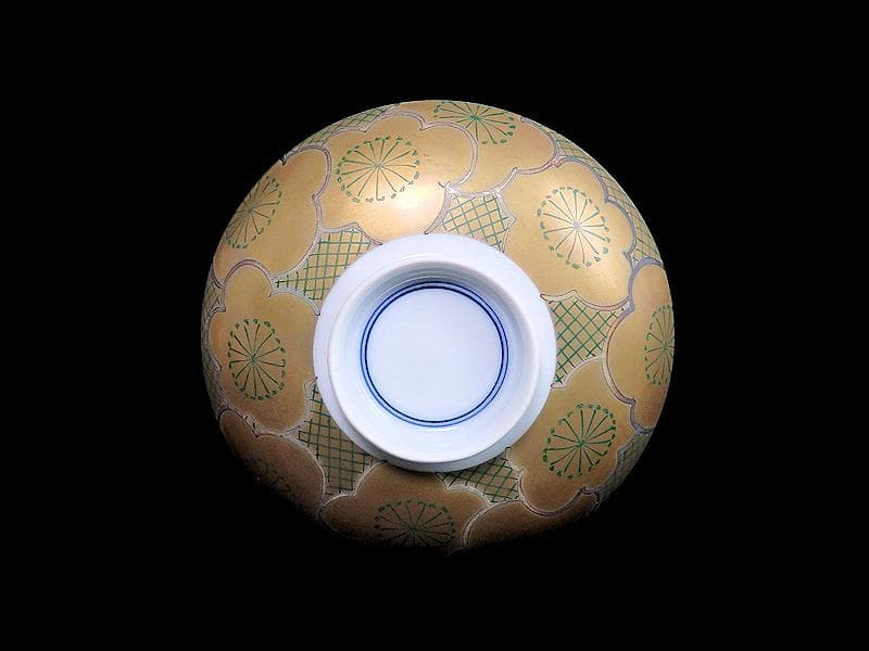京焼　伊万里　金襴手　梅の図　大振蓋茶碗　蓋向付　２客　D431A-BWz