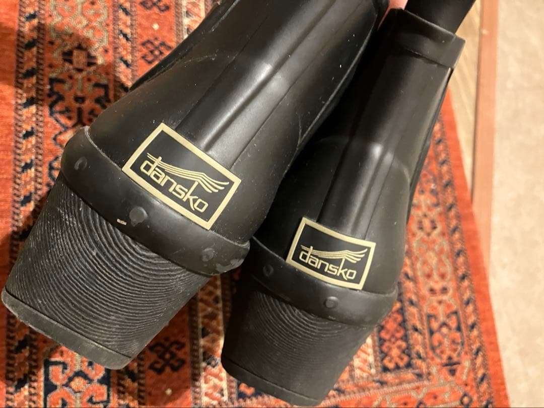 dansko ブラック レインブーツ 38