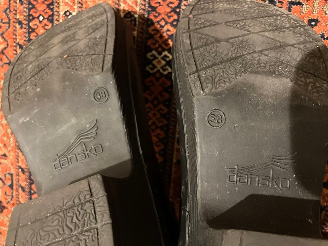 dansko ブラック レインブーツ 38