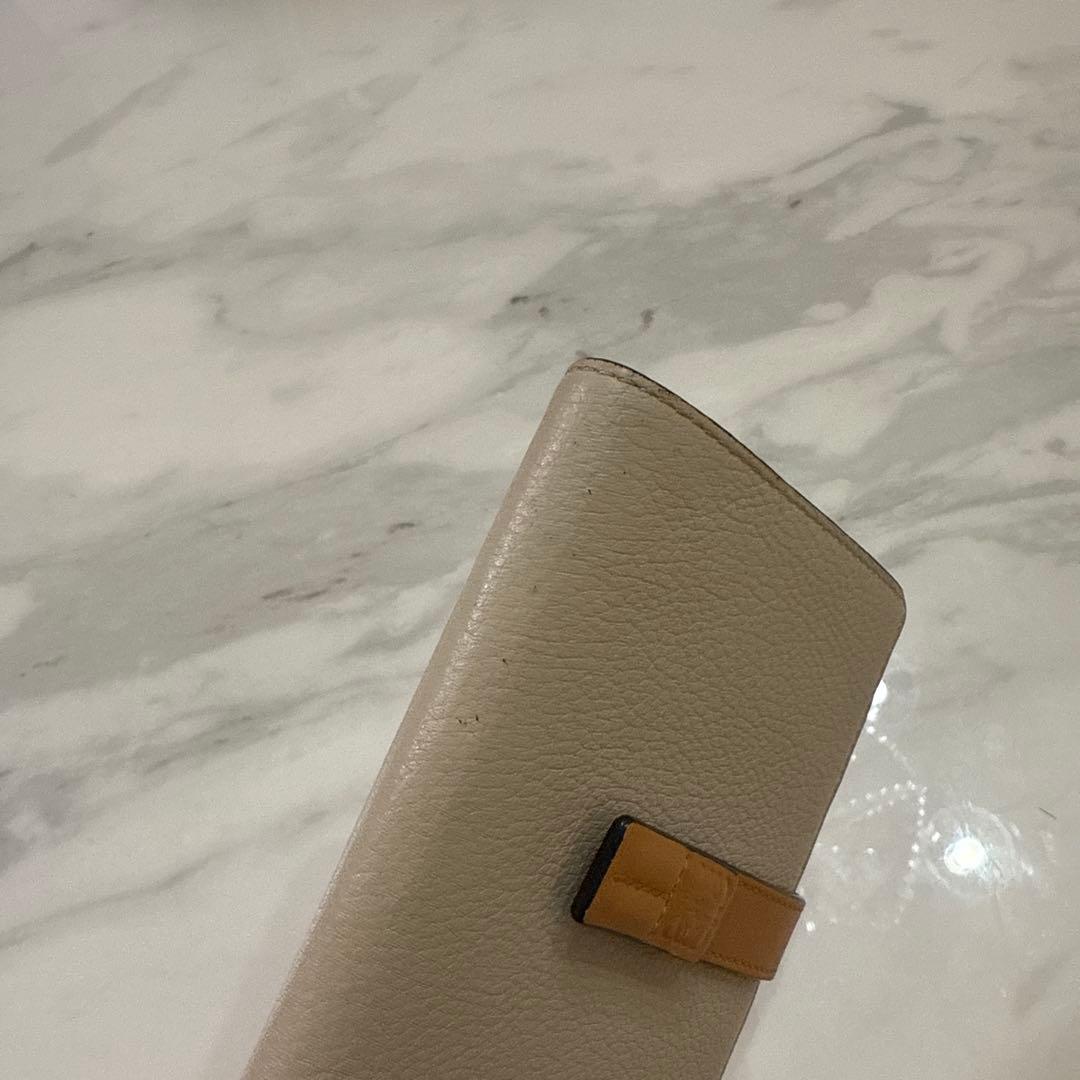 LOEWE 二つ折り財布 ベージュ ピンク