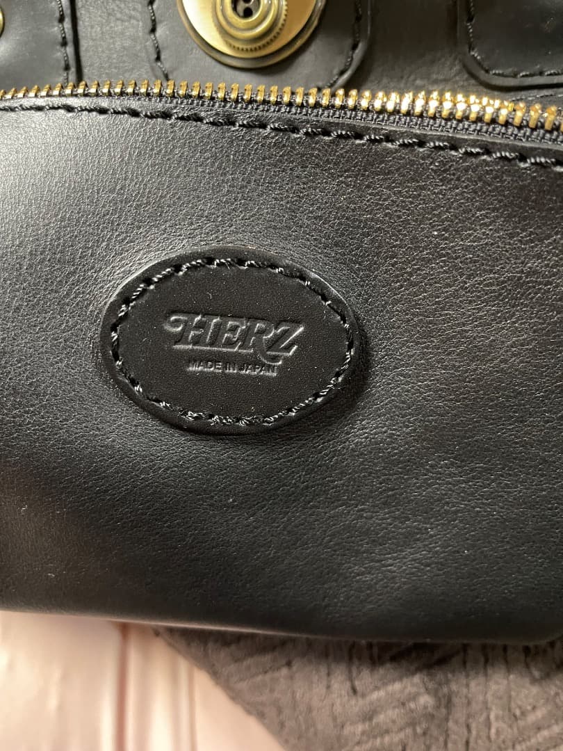 【未使用】HERTZ ボストンバッグ 黒 馬革