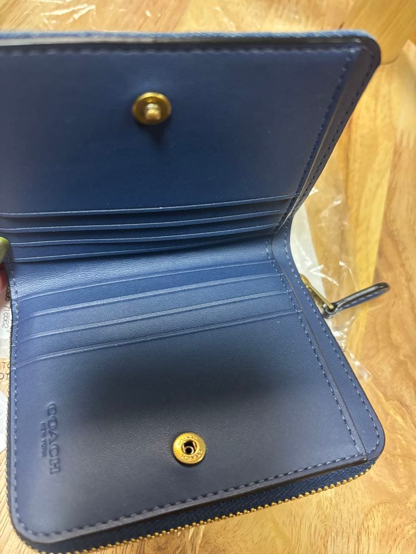 美品 COACH エッセンシャル デニム ビルフォールド ウォレット 2025年