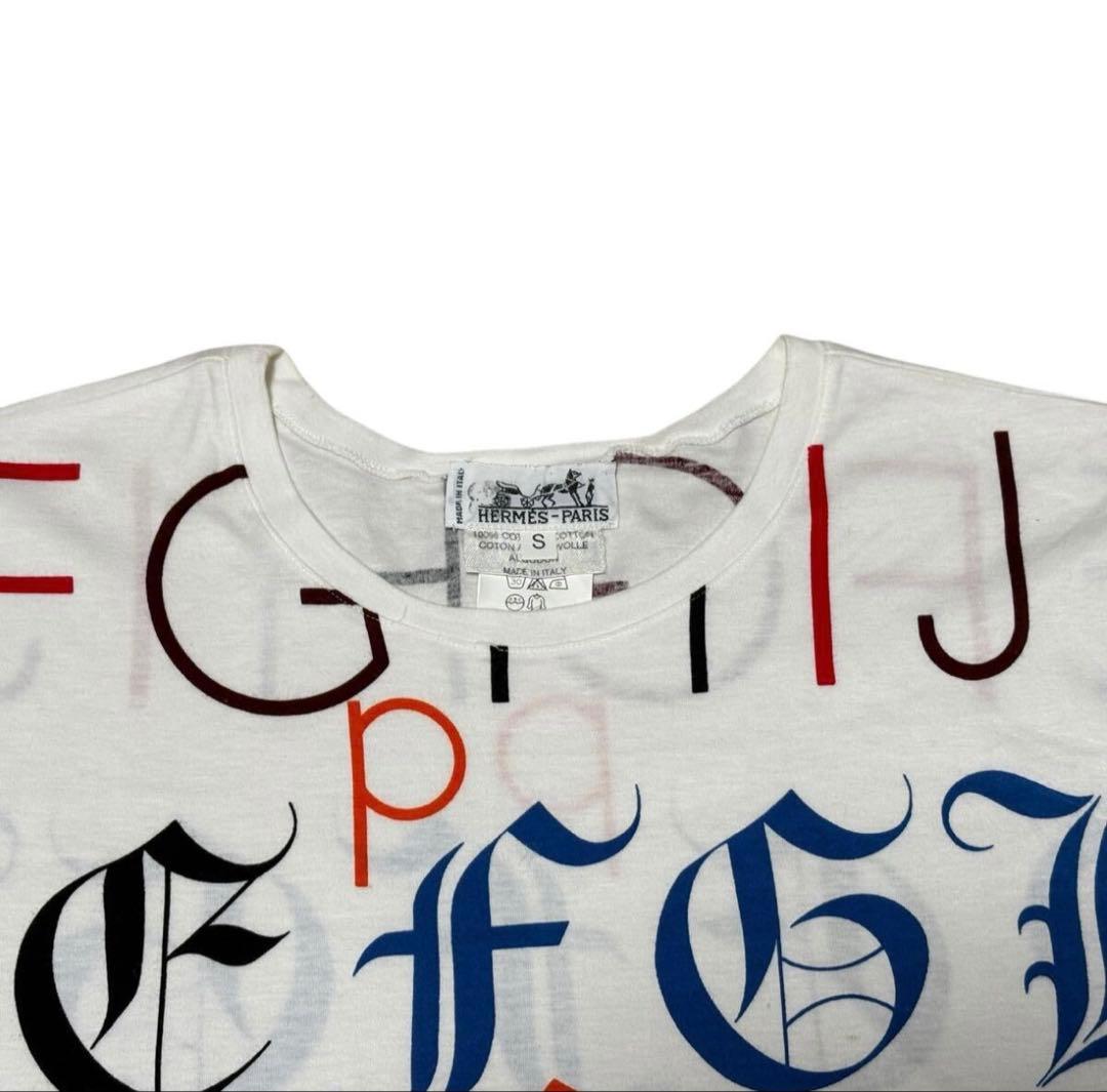 HERMES エルメス アルファベット Tシャツ S